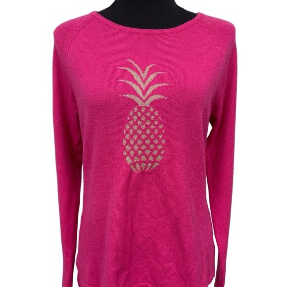 Tommy Bahama Womens Serena Pineapple wool cashmere sweater XXS long sleeve - Picture 2 of 4
